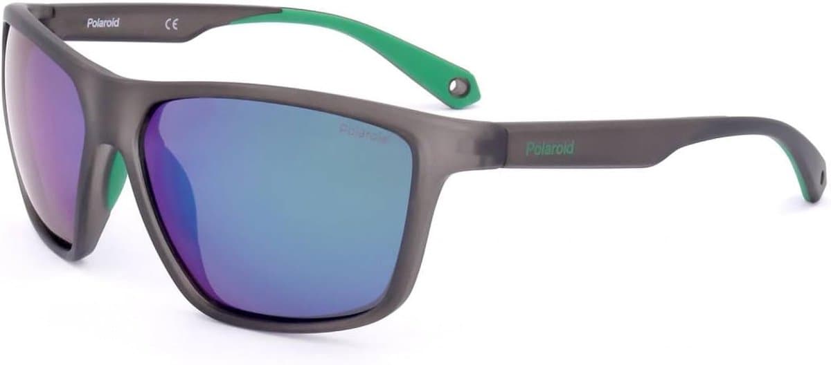 Zonnebril Heren - Pilotenbril Sport - Bescherming Gezicht - Nylon Frame - 59 mm - Zwart Grijs