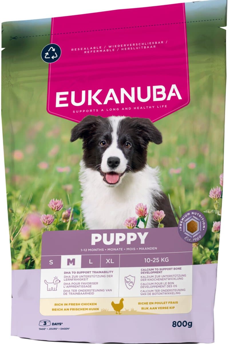 Eukanuba Hondenvoer Droog Life Care Puppy Medium Kip - 5 x 800 gr - Voordeelverpakking