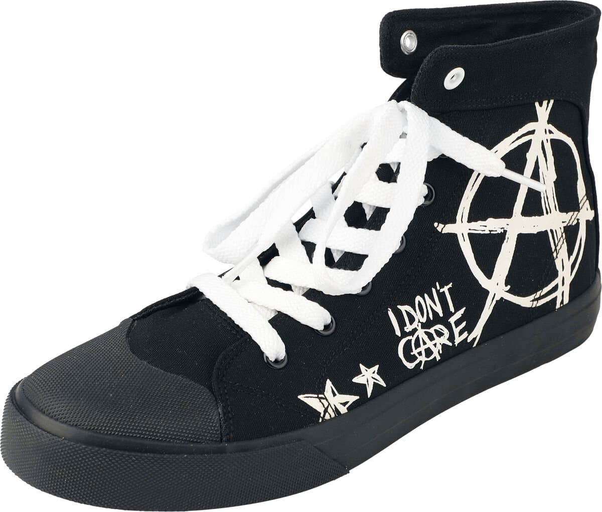 R.E.D. Rock-Engineered Design zwart-witte hoge sneakers met printdetails - Unisex - EU39