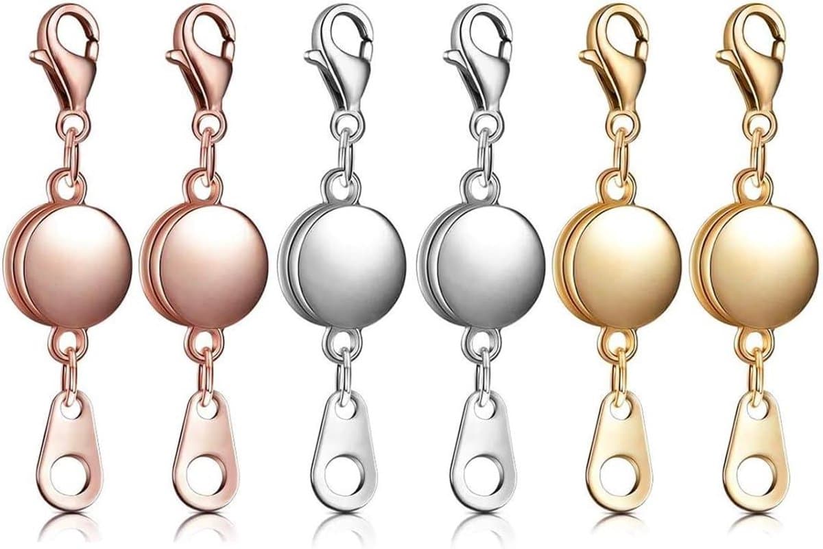 Magnetische Sluitingen - Ketting Verlenger - Sieraden Maken - Sterke Magneet - 6 Stuks - Goudkleurig