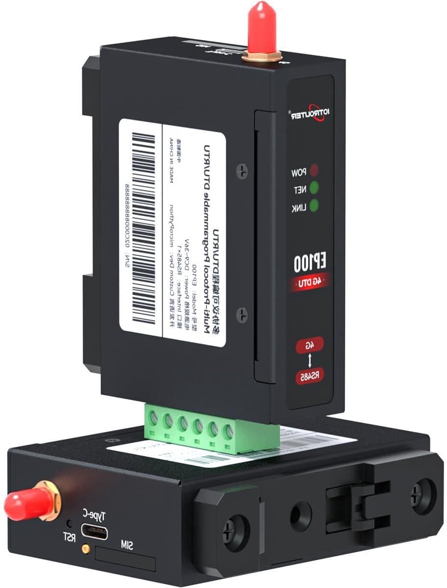 Draadloze Gateway - IoT Communicatie - Industriële Monitoring - RS485 Interface - 83.8 x 58.5 x 25 mm - Grijs
