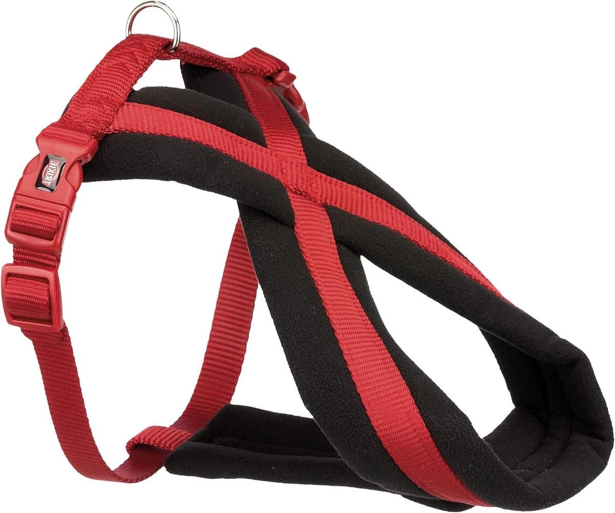 Honden Tuigje - Honden Harnas - Comfortabel Wandelen - Verstelbare Pasvorm - 42-50 cm - Zwart Rood