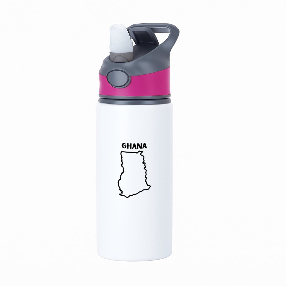 Hacebo® - Ghana waterfles met rietje roze - Piloot - Toeristen - Ghana cadeau - beste land - Leuk cadeau voor je Vriend om te geven - water fles - 650ML