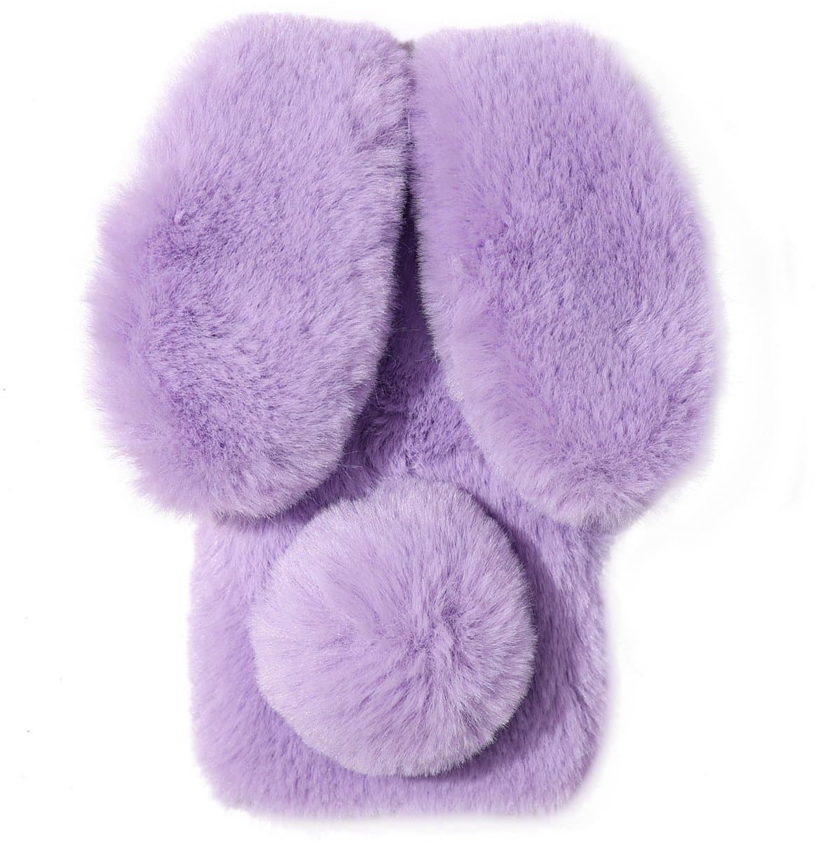 Casies Bunny telefoonhoesje - Samsung Galaxy A36 - Paars - konijnen hoesje soft case - Pluche / Fluffy
