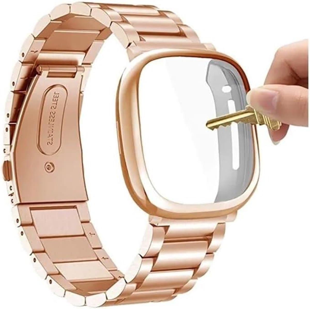 Fitbit Versa Band - Horlogeband Metaal - Sporten en Dagelijks - Milanese Lus - 3 x 2 x 1 cm