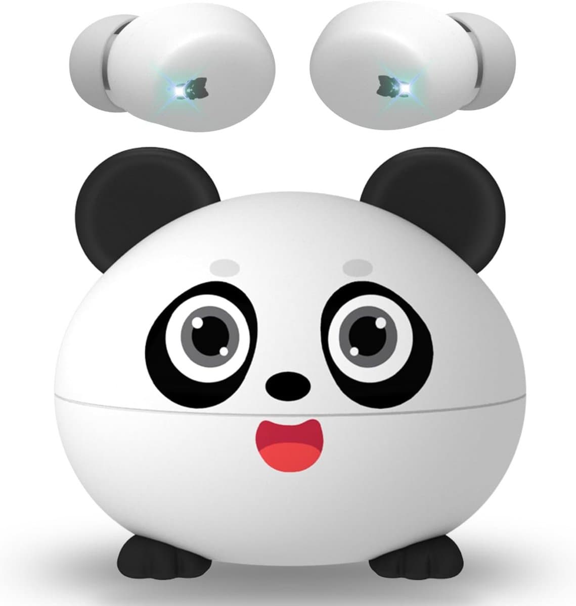 Bluetooth Children's Headphones, In-Ear Headphones with 85 dB Volume Limitation, Cute Panda Appearance, 30 Hours Playtime, Bluetooth 5.3, Built-in Microphone for School/Tablet