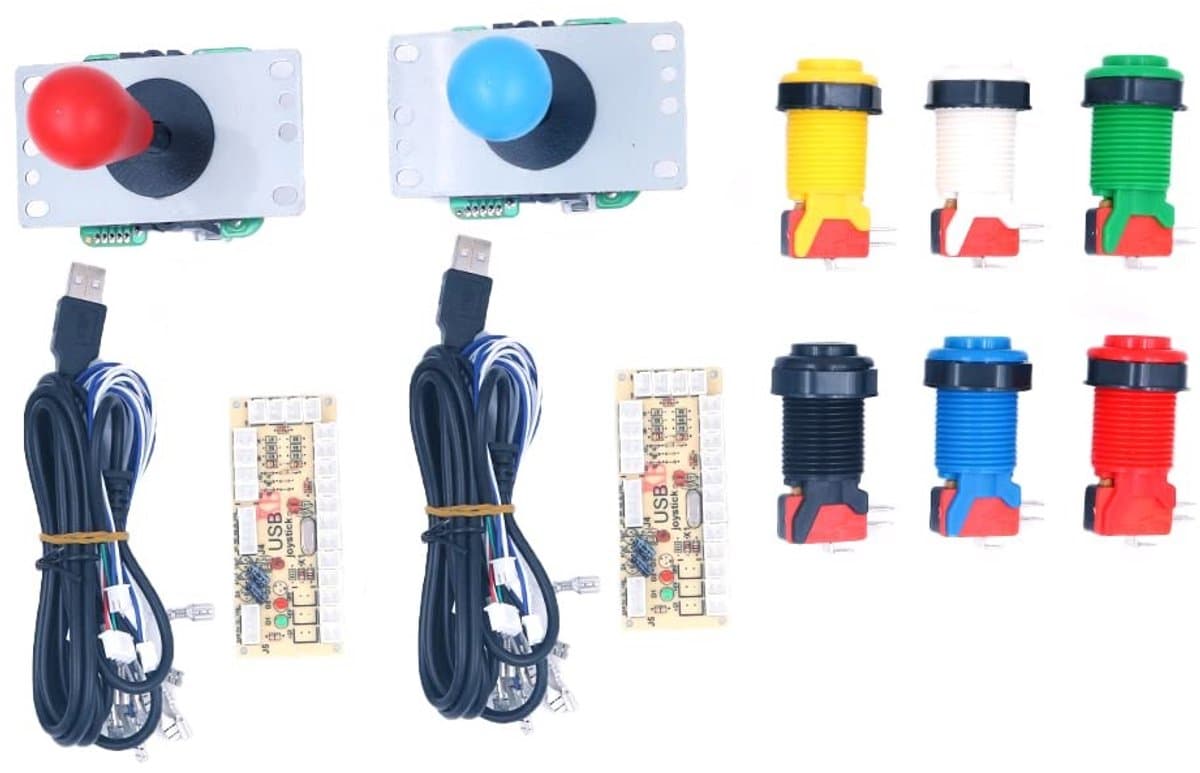 ONF3 - Arcade controller - 2 spelers - DIY Onderdelenset - USB - Geschikt voor Windows en Raspberry Pi - Eenvoudige montage - Ideaal voor gamers