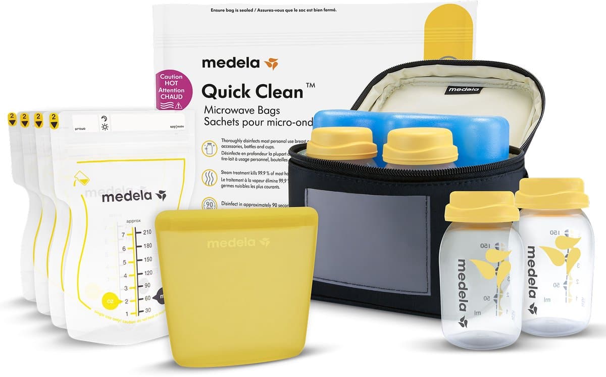Medela Alles-in-één Moedermelkbewaarset met Koeltas, Flessen&Bewaarzakjes