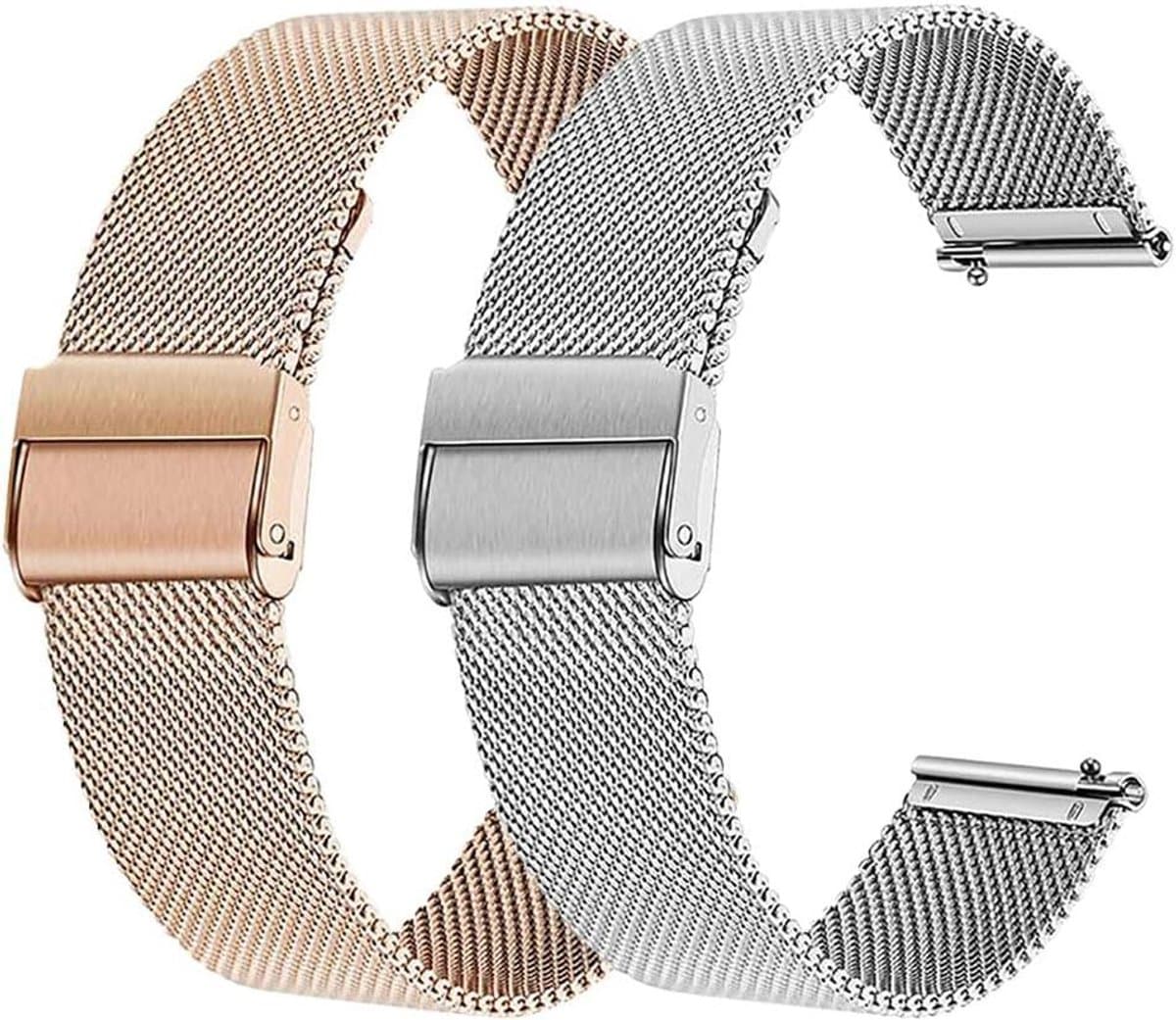 Metalen horlogeband - Smartwatch band - Smartwatch decoratie - Roestvrij staal - 196 inch scherm - Zilverkleurig