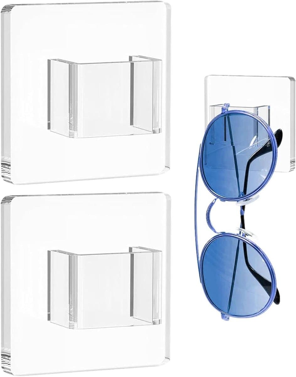 Zonnebril Organizer - Brillen Display - Ruimte Ordenen - Eenvoudige Installatie - 2 Stuks - Transparant