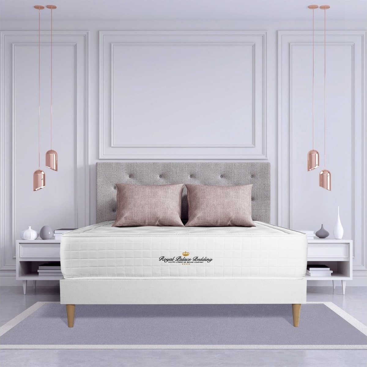 Buckingham matras 120 x 195 cm , Traagschuim , Gebalanceerd, 7 comfortzones