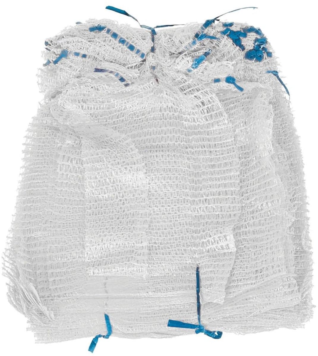 GEKO Raschel zak - 50x80 cm - 30 kg - wit - met trekkoord - 100 stuks