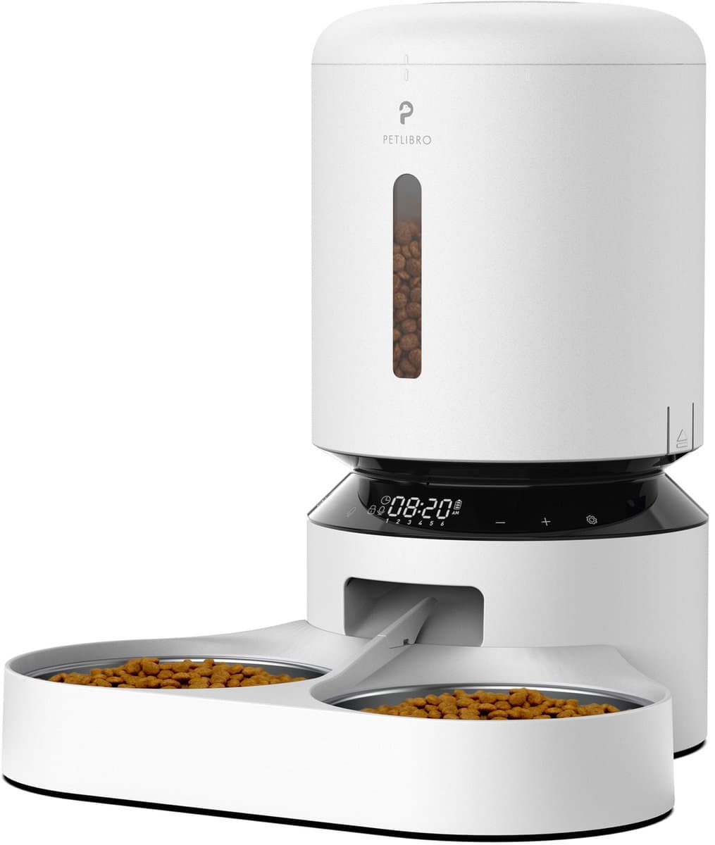 Petlibro Granary Automatische Dubbele Voerbak - Kattenvoerbak - 5 L - Wit