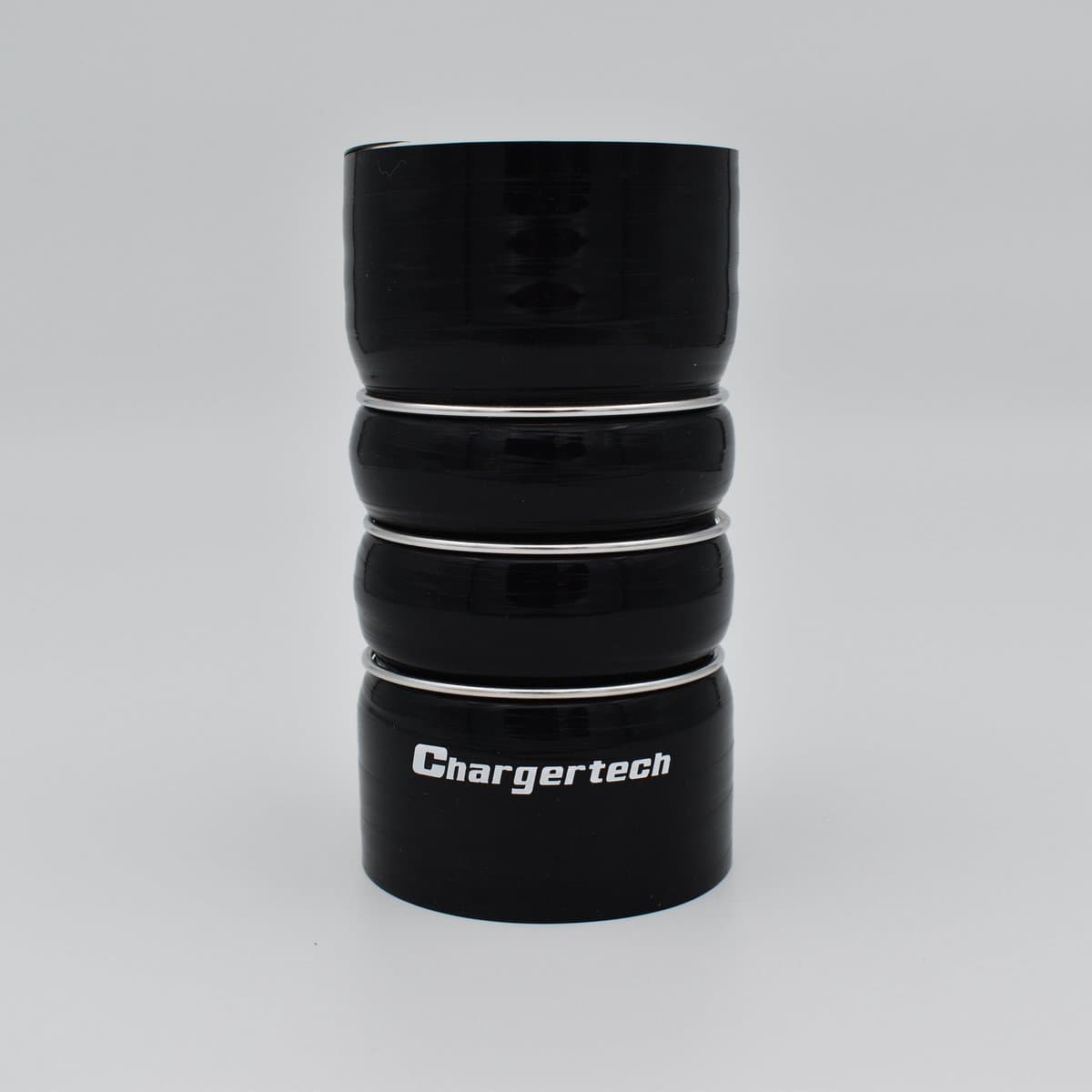 Dubbele balg koppelstukken silicone - Zwart, 70mm