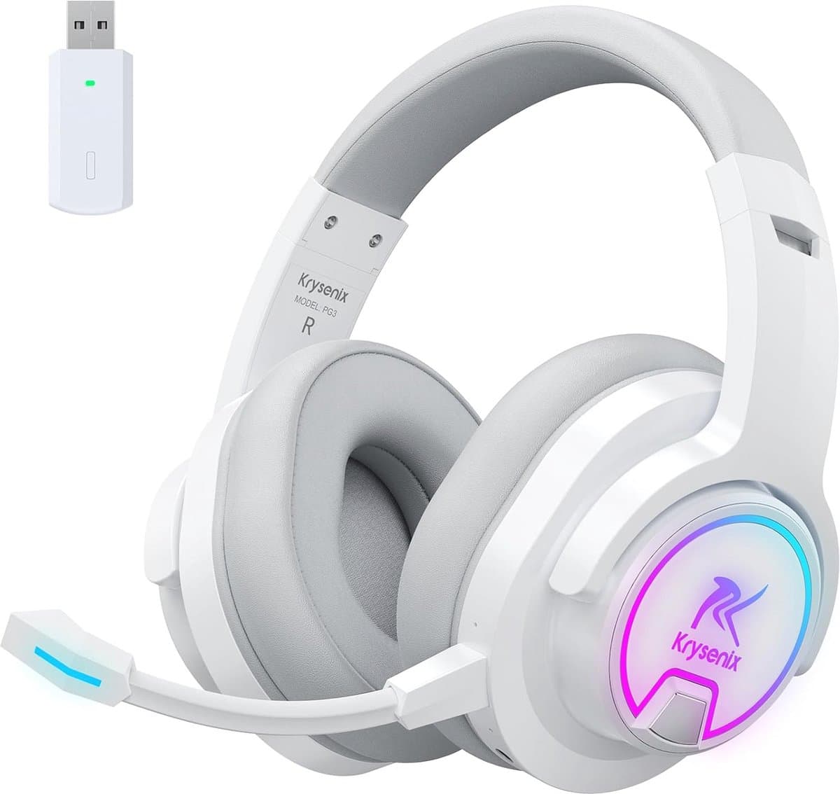 Draadloze RGB Gaming Headset voor PS4, PS5 en PC - 7.1 Surround Sound en Ruisonderdrukkende Microfoon