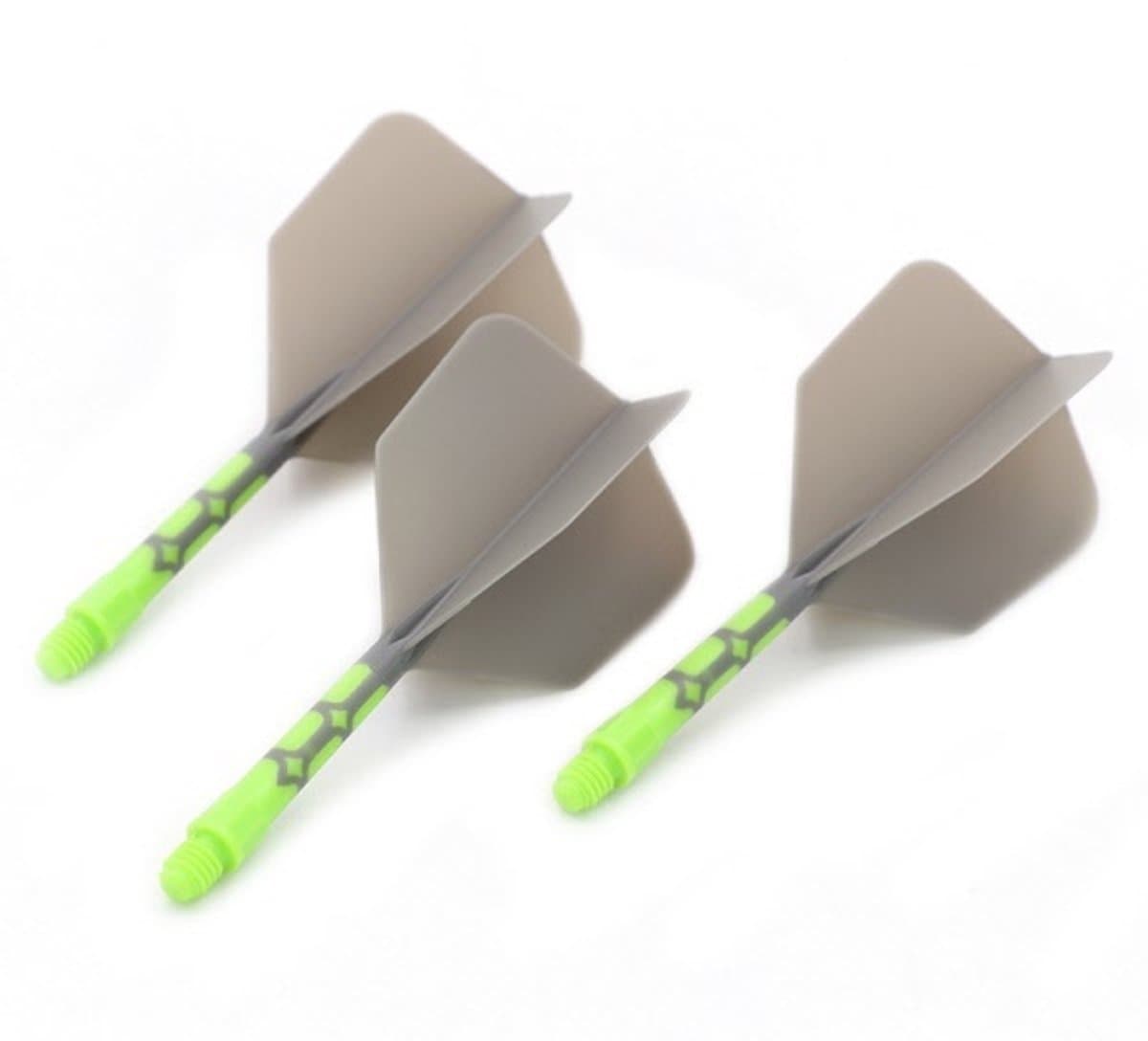 Cuesoul - ROST T19 Integrated Dart Flights - Big Wing - Grey Green