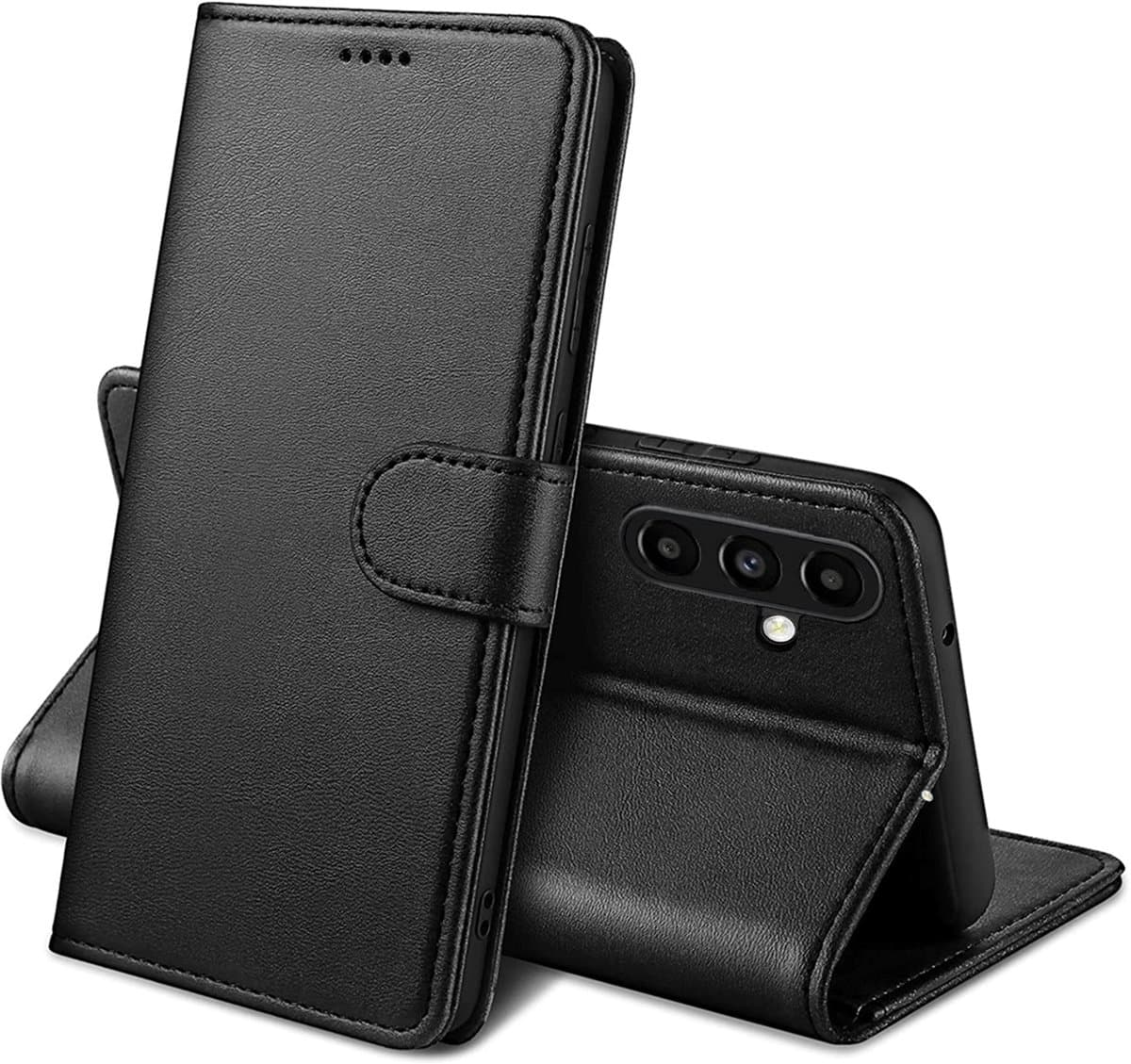 Hoesje Portemonnee geschikt voor Samsung Galaxy A26 5g Zwarte portemonnee met magnetische klep en kaartopslag