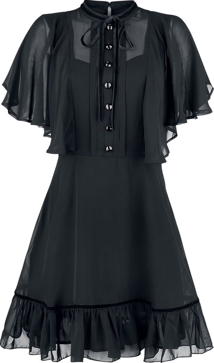 Hell Bunny Imperia Dames Mini-jurk - zwart - 4XL