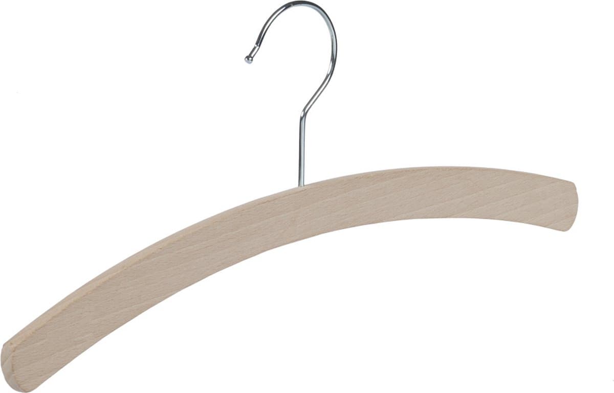 De Kledinghanger Gigant - Kledinghanger - Kinderen - 1501-34 - 30 Stuks - Blousehanger - Shirthanger - Beukenhout - Naturel Ongelakt - 34 cm - Kleerhanger - Kinderhanger (1501_0/34_59_R/30)