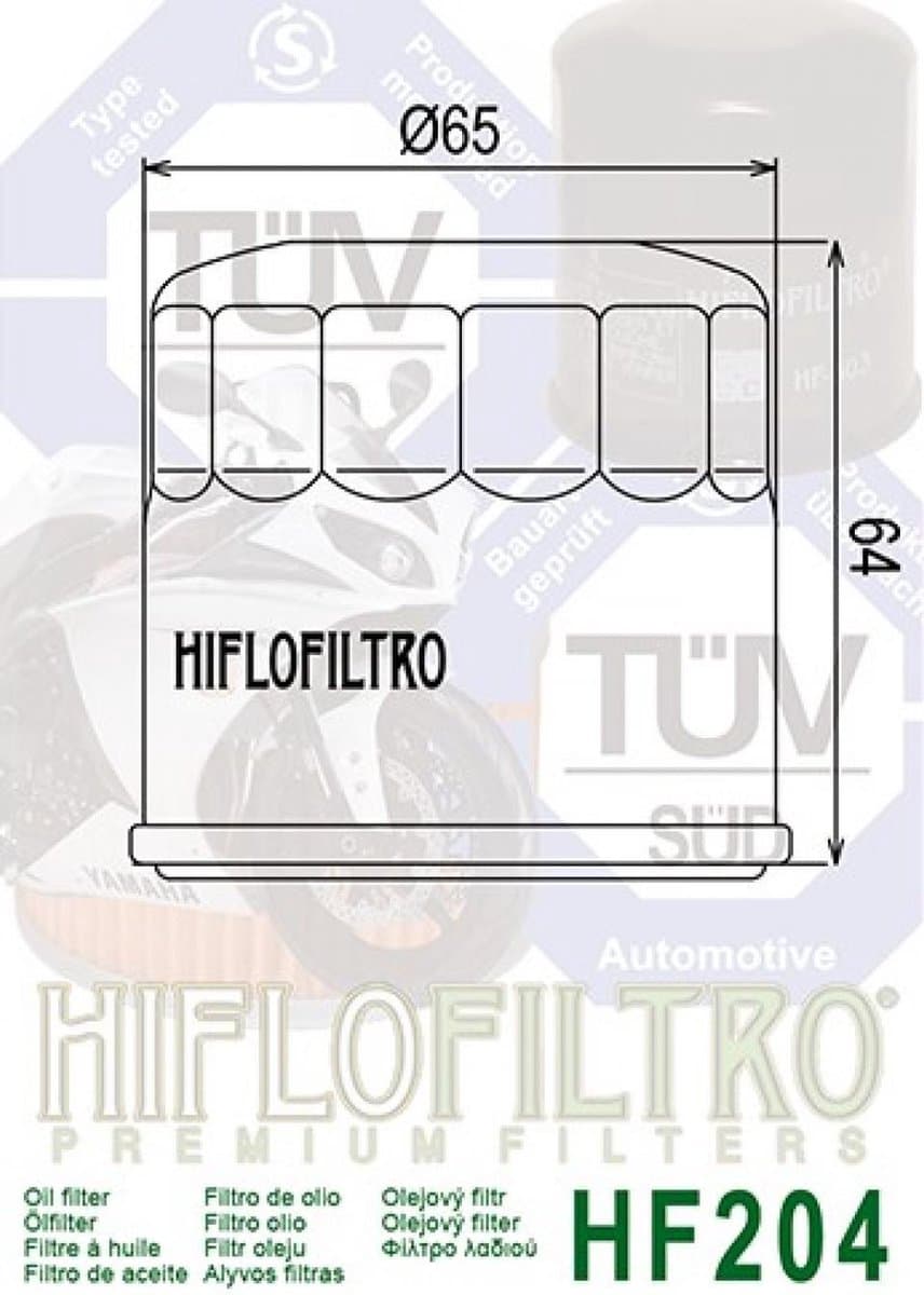 hiflofiltro oliefilter voor motor yamaha 700 mt-07 sp 2014 tot 2018 nieuw