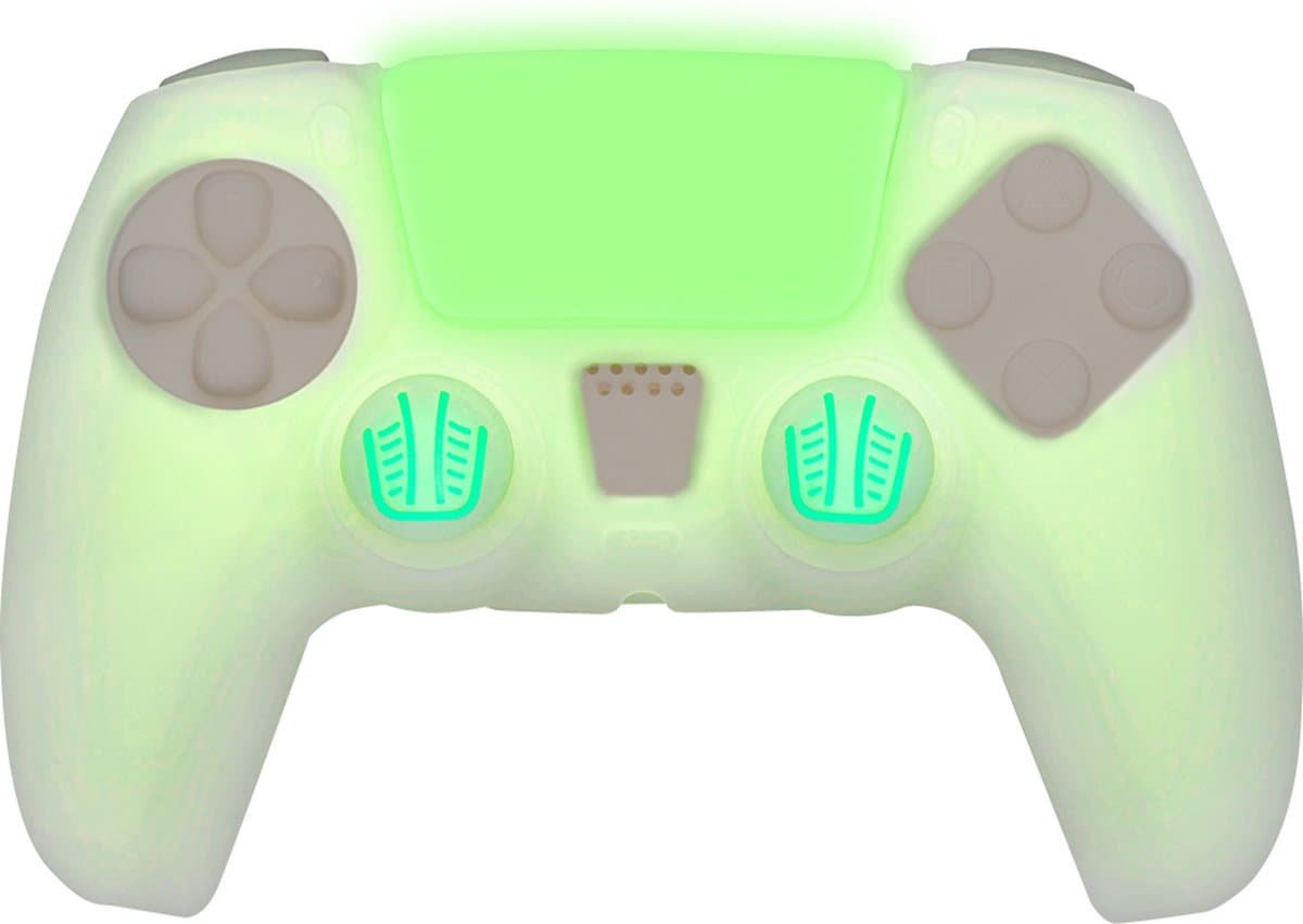 FR-TEC PS5 Siliconen Controller Skin met Thumb Grips - Glow In The Dark