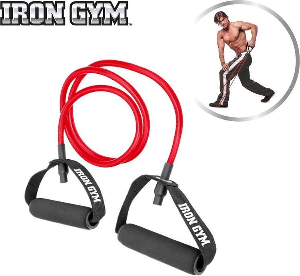 Iron Gym Weerstandsband Tube Trainer Verstelbaar - Fitness Elastiek