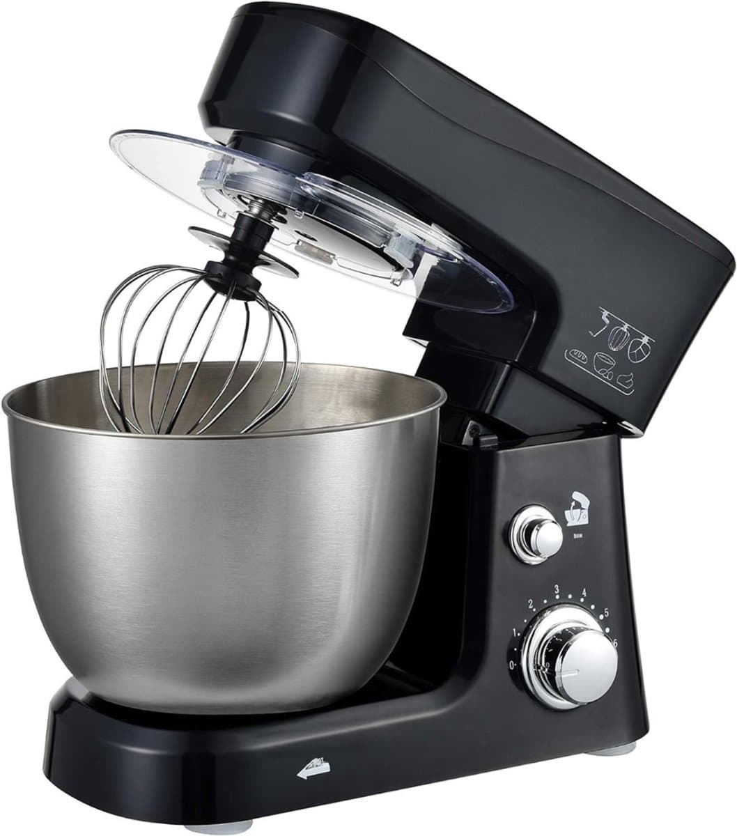 Florixa® Mixer met mengkom - Mixer - Mixer met mengkom keukenmachine - Zilver - 22 cm x 35 cm x 30 cm