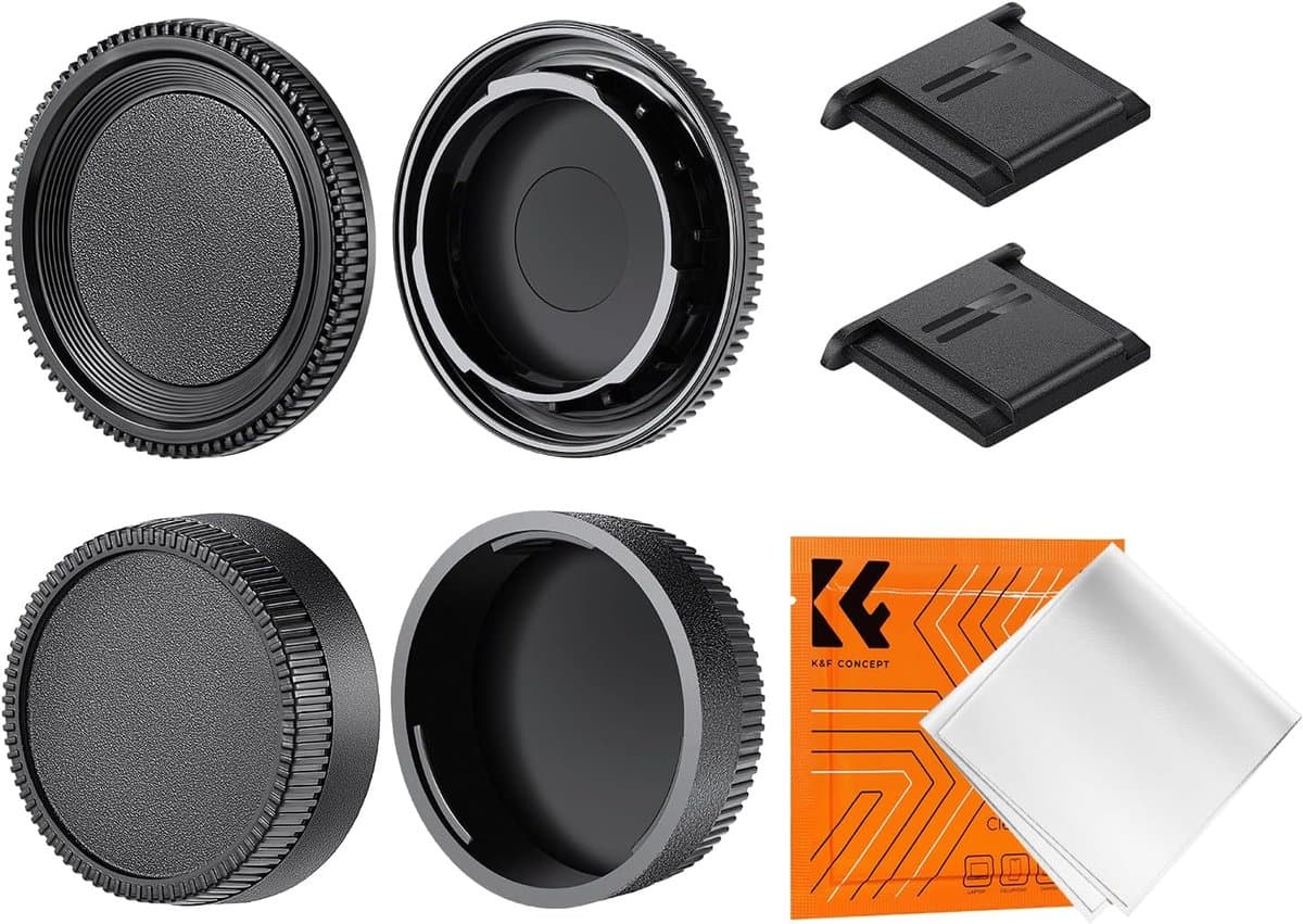 Camera Body Cap - Lens Bescherming - Camera Beschermen - Set van Twee - Compact Formaat - Zwart
