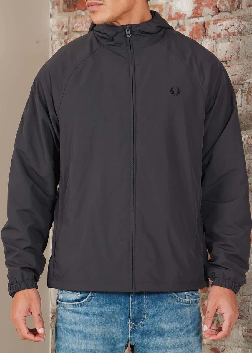 Fred Perry Hooded shell jacket - anchor grey