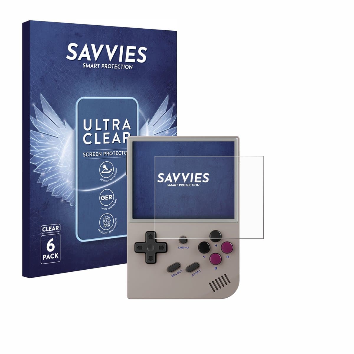 Savvies - Screenprotector voor Anbernic RG35XX Plus - Folie Beschermfolie transparant 6 Stuks