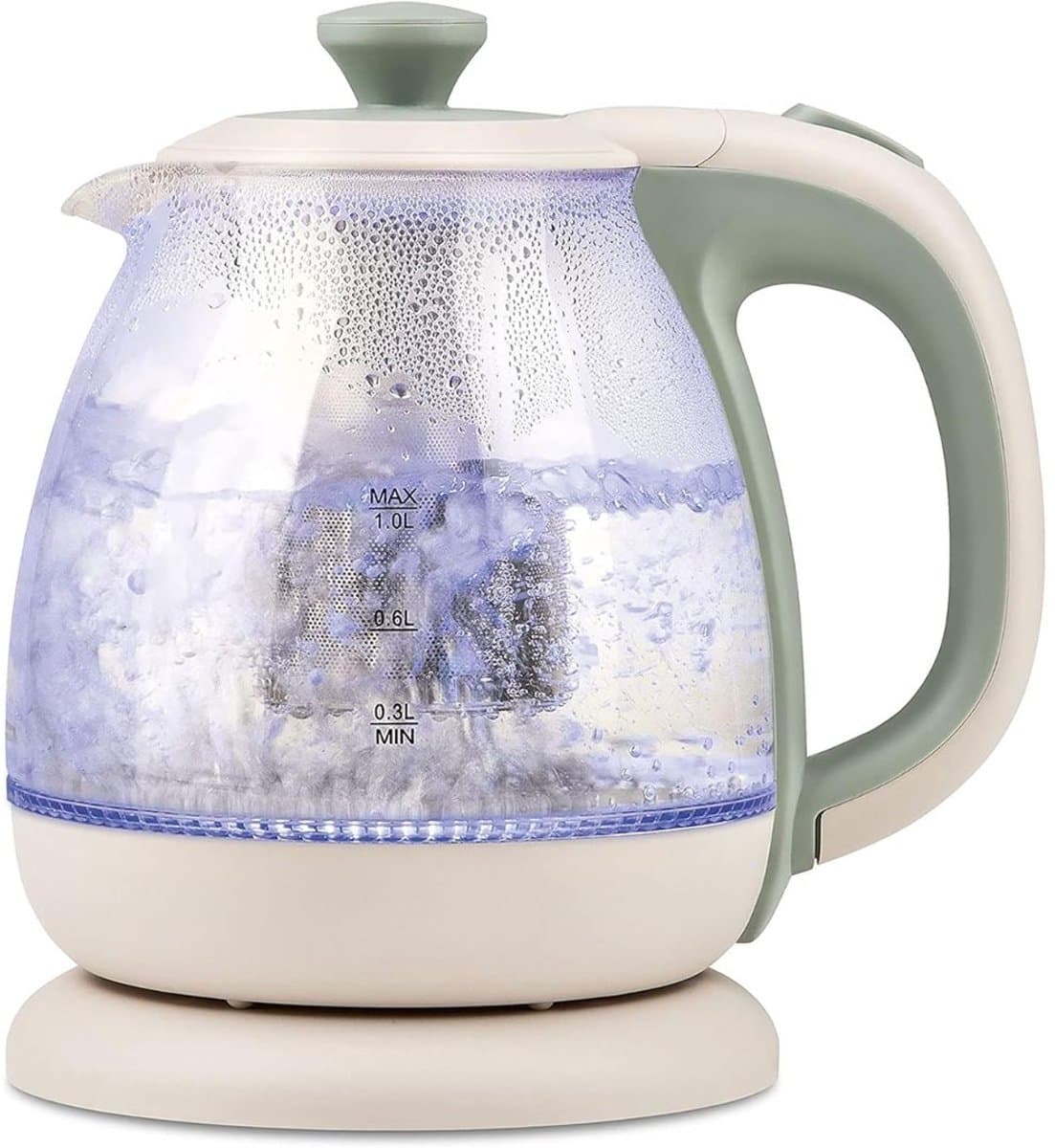 Aura® Waterkoker glas - Waterkoker - Aquagroen- ‎20cm x 16cm x 21cm
