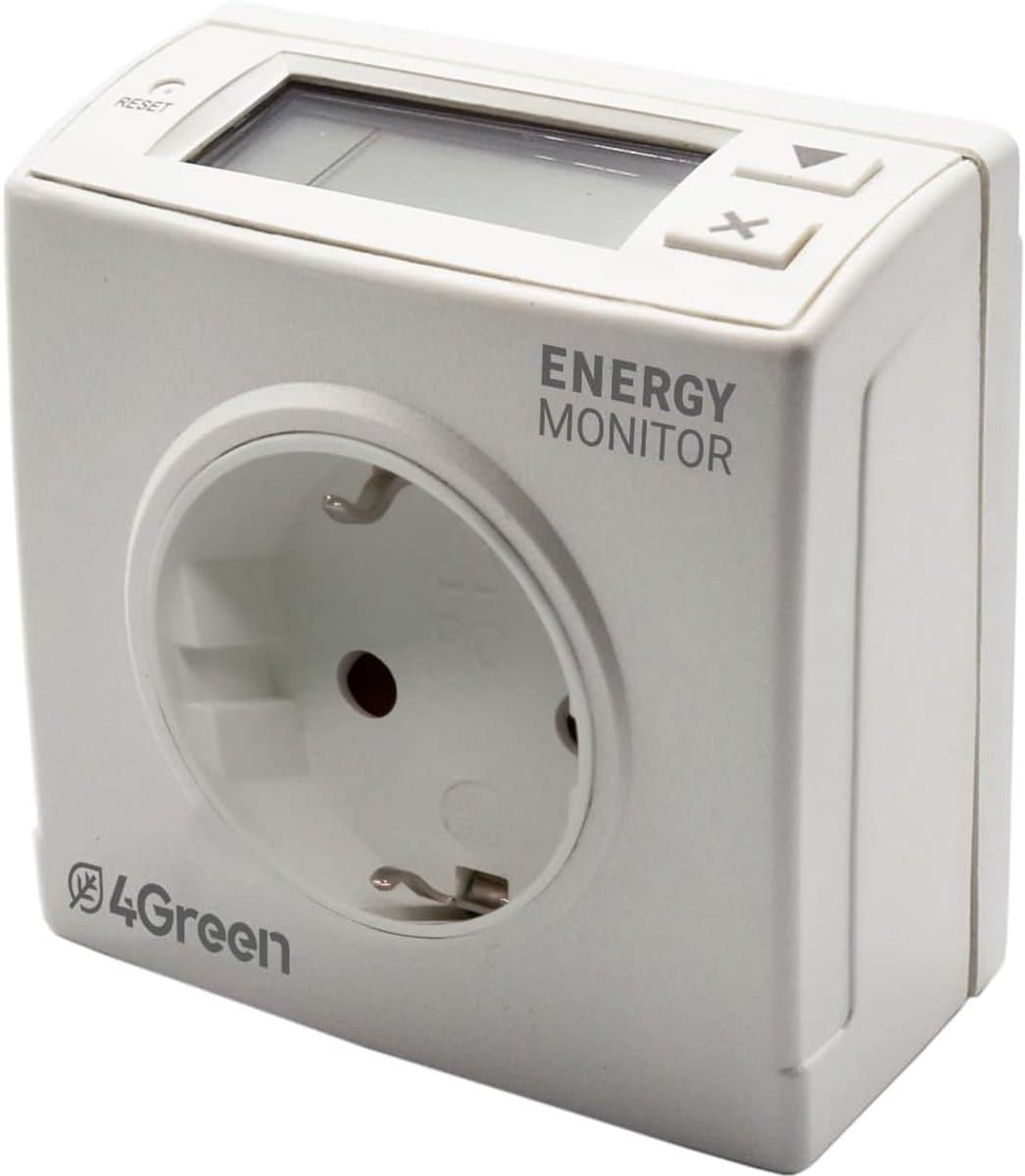 Energie Monitor voor Huishoudelijke Apparaten - Stroommeter met Schuko-stekker voor Nauwkeurige Verbruiksmeting