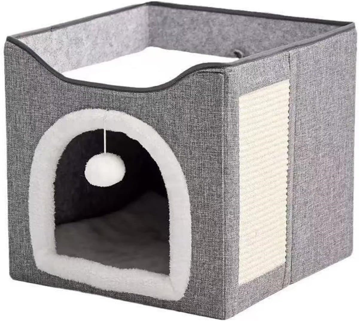 GELLDG Kattenmeubel - Kattentoren - Katten Krabton - Stabiel Frame - Inklapbare Structuur - Multifunctioneel Ontwerp - Gemaakt van Stof - Afmetingen 39*39*38cm - Geschikt voor Katten