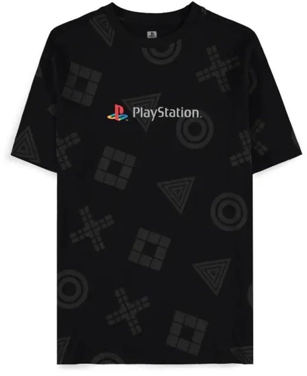 PlayStation - AOP Heren Tshirt - L - Zwart