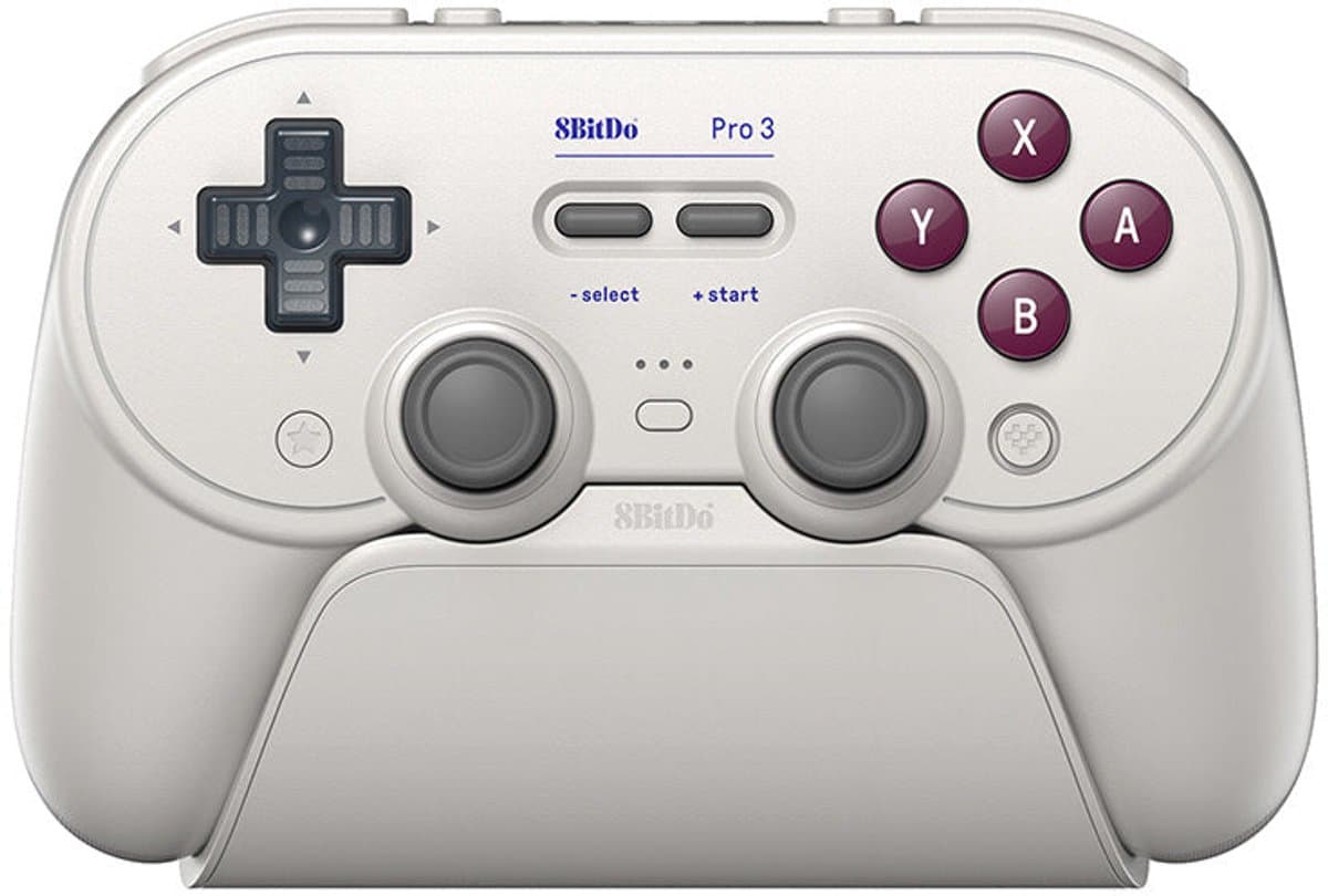 8BitDo Pro 3 Bluetooth Controller - Draadloze Gamepad - Nintendo Switch / Switch 2 / PC / Mac / Android / iOS - Bluetooth & 2.4 GHz & USB - Zilver