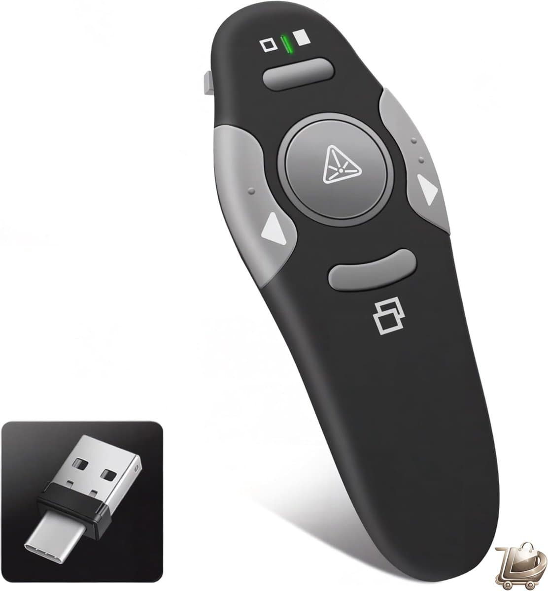 Type C & USB Draadloze Presenter Clicker - PowerPoint Pointer & Slide Advancer - Presenter Remote voor Mac, Windows Laptop Presentaties - Handzame Presentatie Afstandsbediening