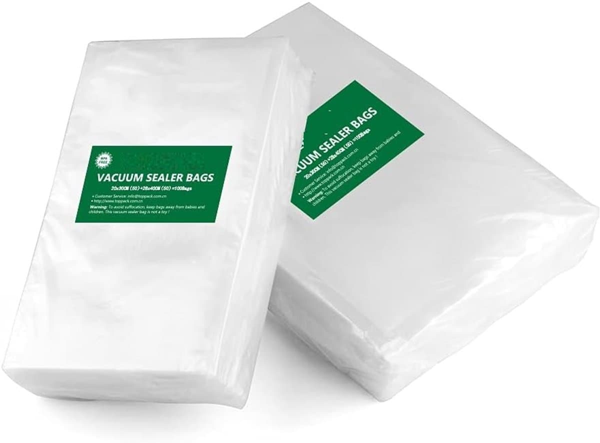 Famanu – Vacuümzakken set van 100 stuks - reliëf BPA-vrij - geschikt voor sous-vide koken in meerdere formaten