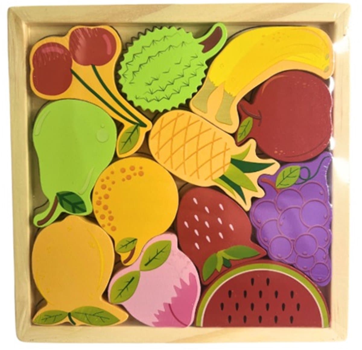 Houten puzzels fruit en groenten - Puzzel