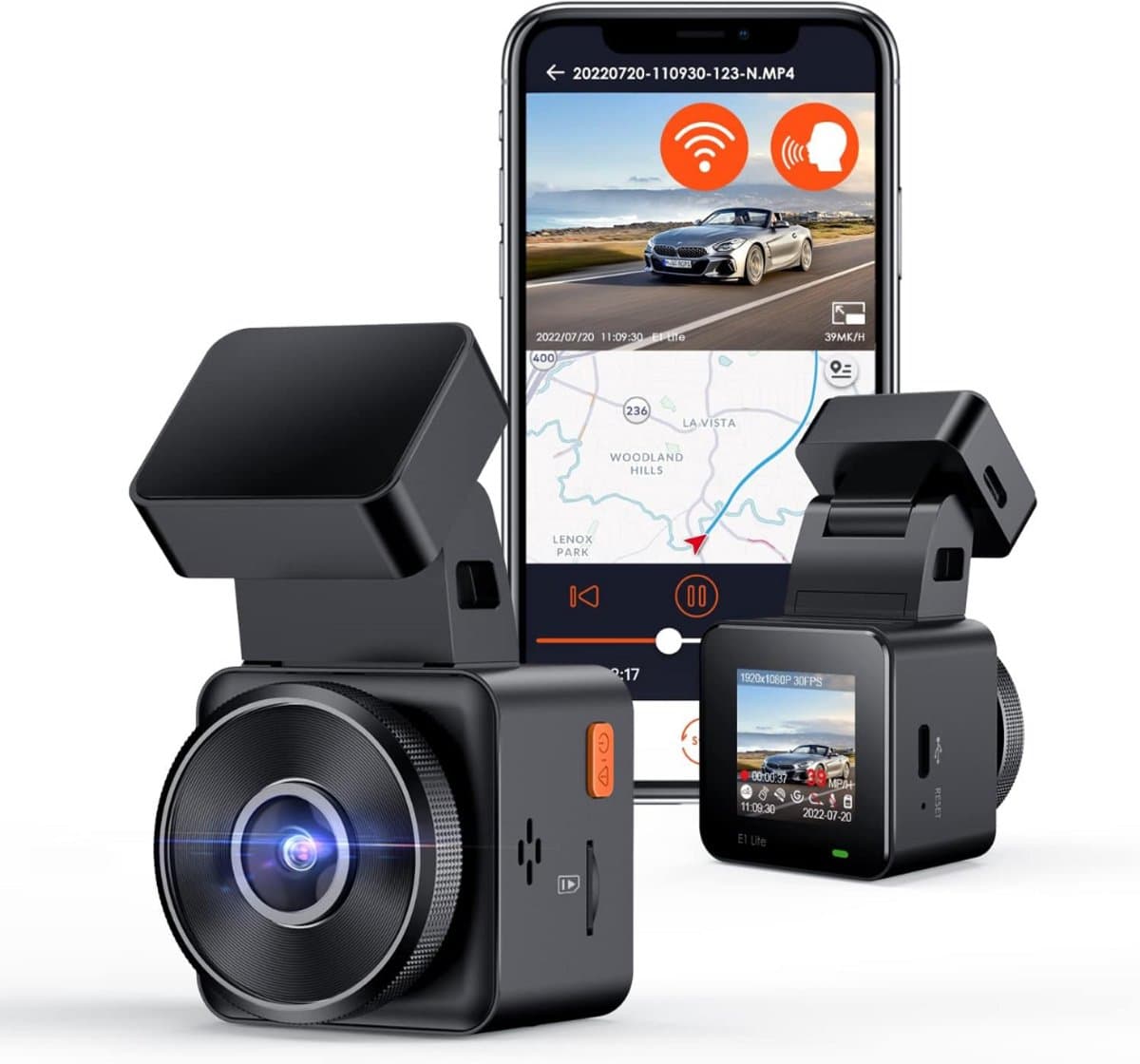 Lexium Dashcam - Daschcams - Auto - Camera - Vooruit - Achteruit - Video - Autobeveiliging - Parkeerbeveiliging - Recording - Dag en Nacht - Schadepreventie
