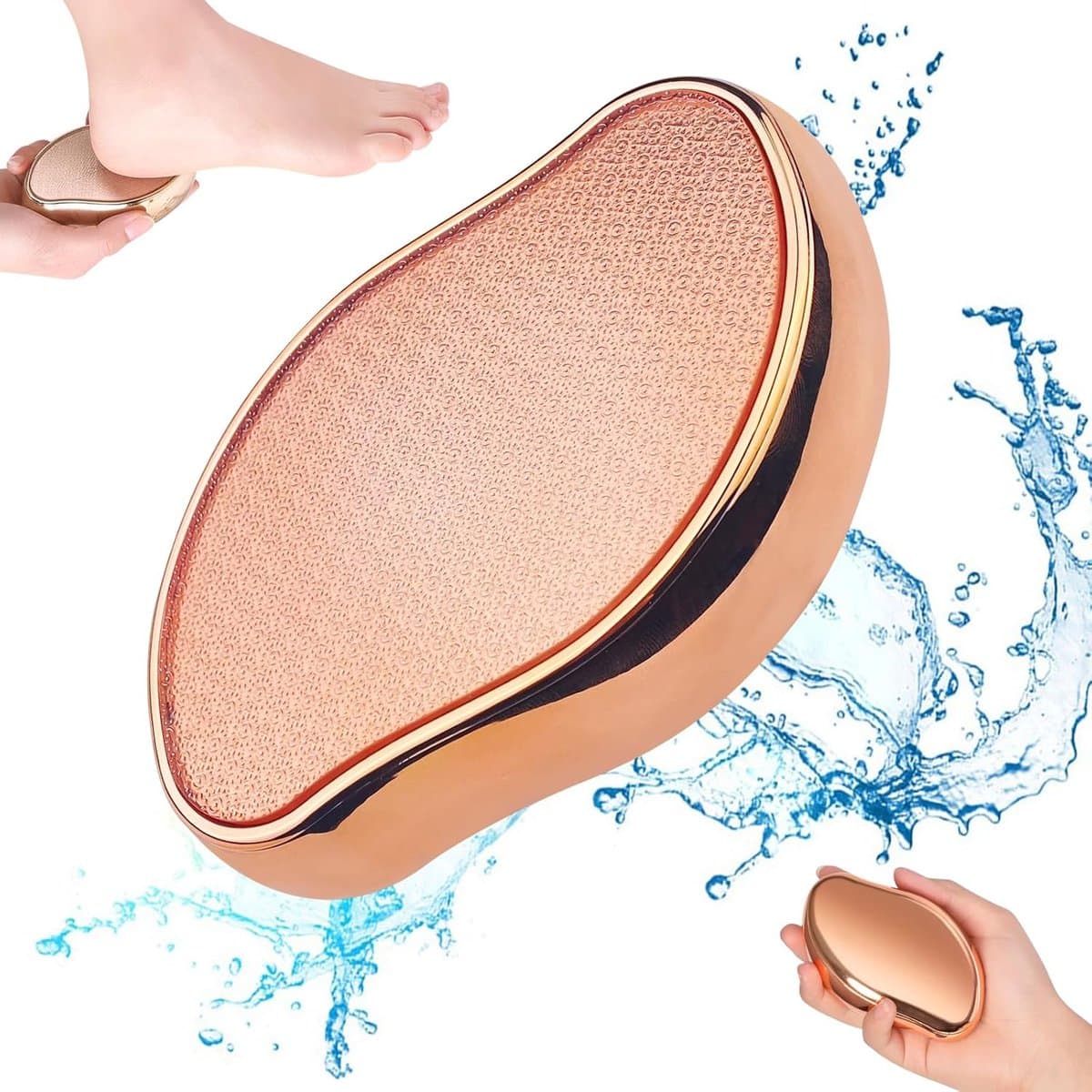 Sander Shop Nano glas eeltverwijderaar, 2-in-1 eeltvijl voor pedicure, eeltverwijderingsvoet, professionele eeltschaaf, voetvijl van natte en droge eelt verwijdert, voetrasp, voetschraper