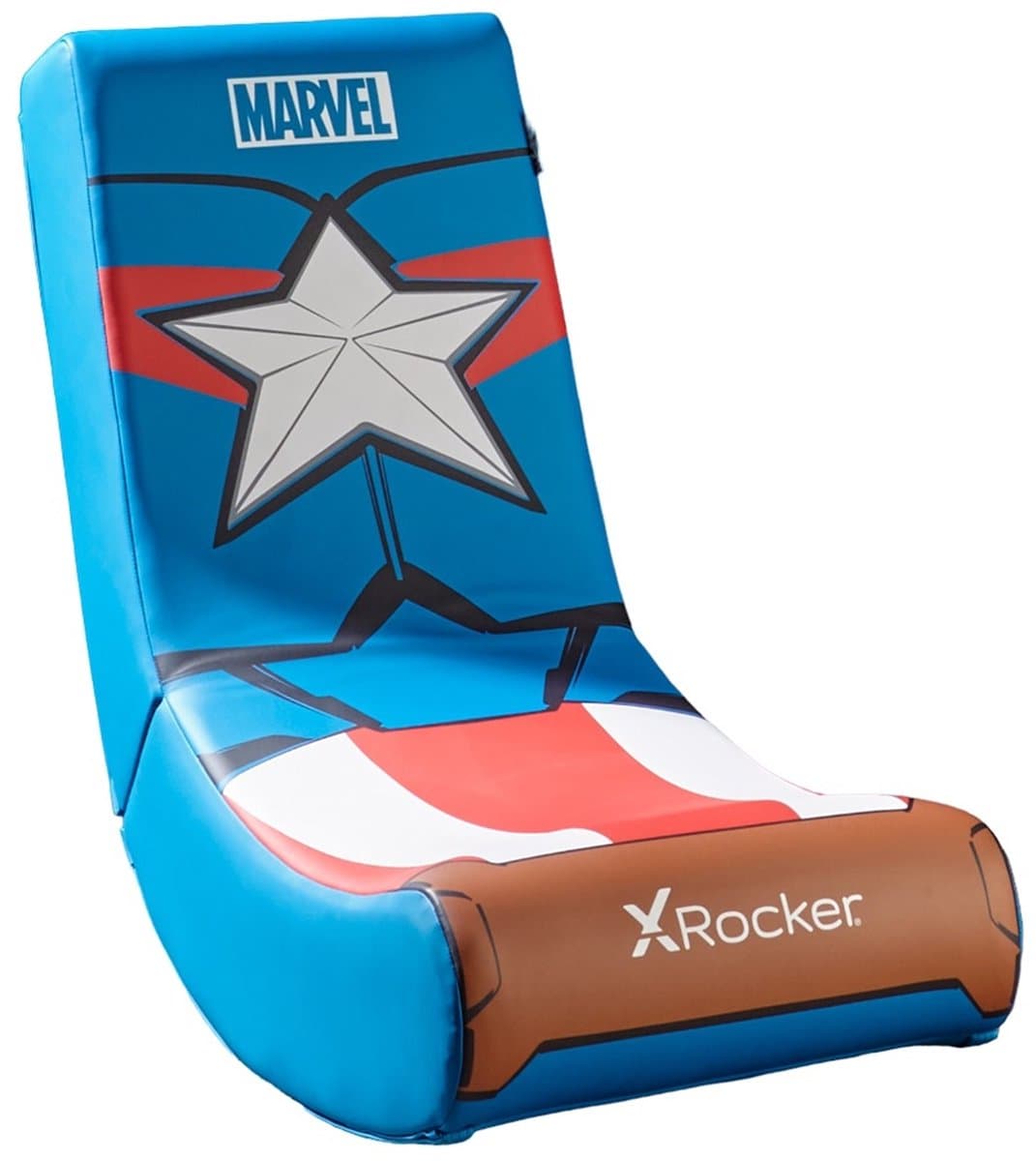 X-Rocker - Officiele Marvel Captain America Inklapbare Gaming Stoel - Zetel Junior 6 tot 12 jaar