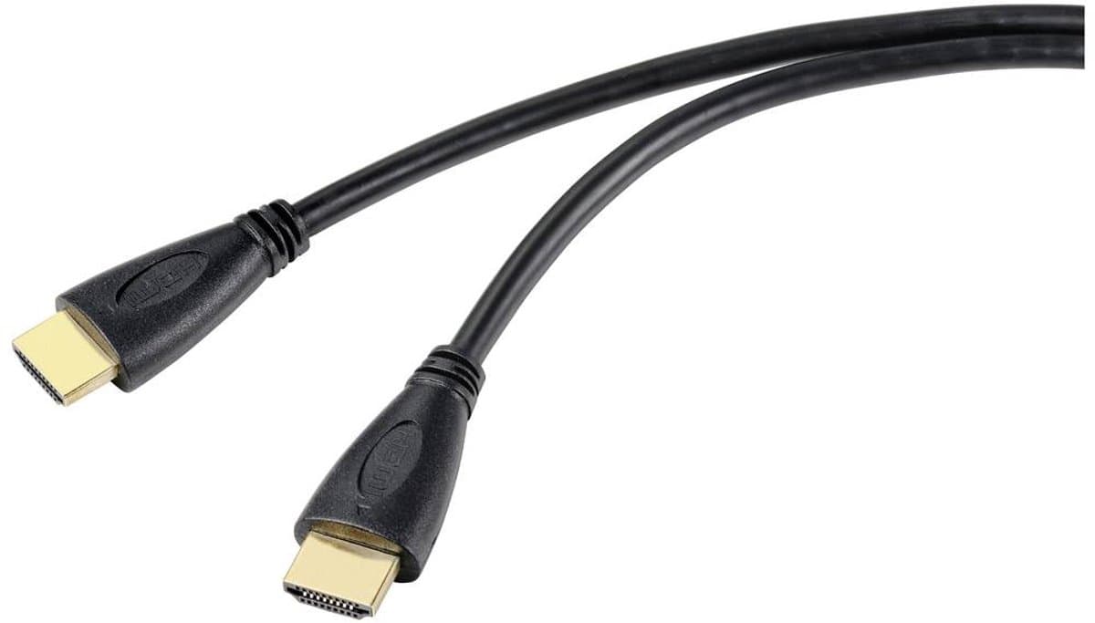 SpeaKa Professional SP-10133284 HDMI-kabel HDMI Aansluitkabel HDMI-A-stekker, HDMI-A-stekker 1.50 m Zwart 4K UHD, Audio