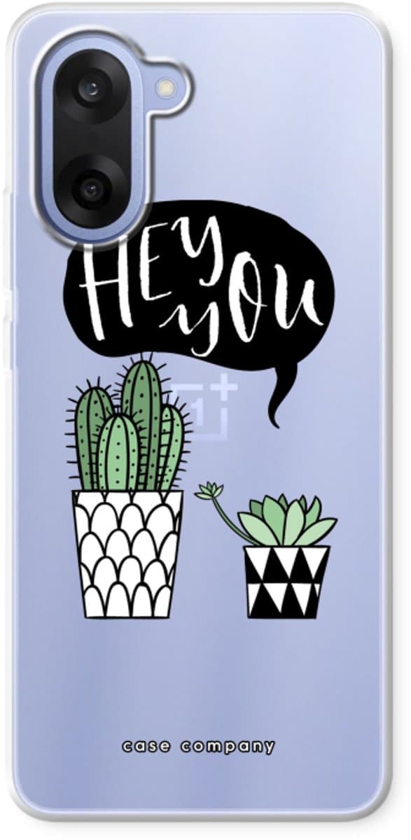 Case Company® - Hoesje geschikt voor OnePlus Nord CE5 hoesje - Hey you cactus - Soft Cover Telefoonhoesje - Bescherming aan alle Kanten en Schermrand