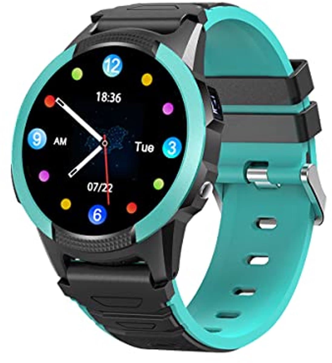 Save Family Slim 4G Kids Smartwatch with Video Call, Kids GPS Watch with Calling, Chat, SOS Button, Stopwatch, Pedometer, Waterproof IP67, Modern and Discreet Design (Green)