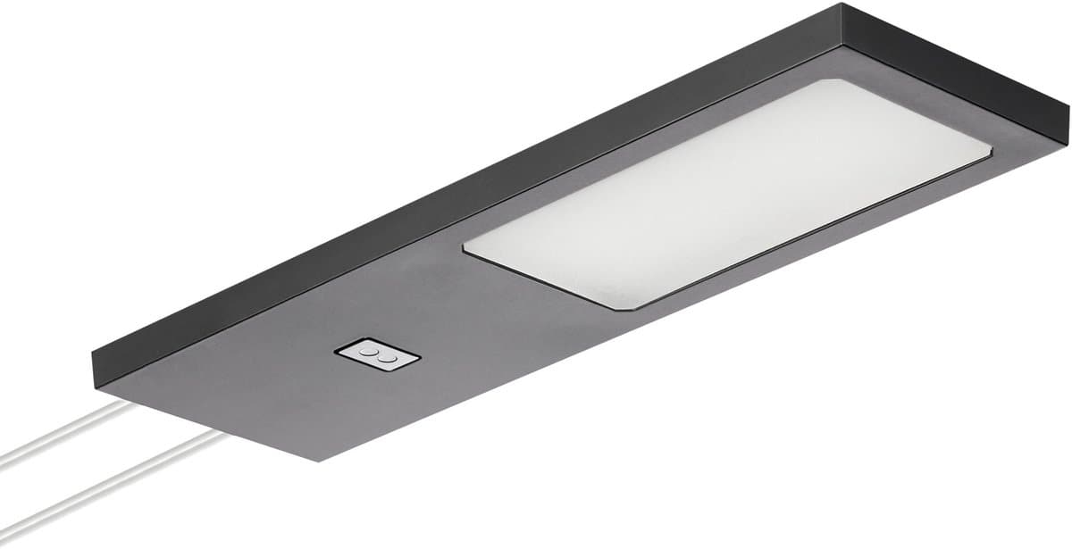 SOTECH set van 1 LED meubellamp GIULIA II met sensor zwart, 2700K warm wit incl. transformator & verdeler Onderkastverlichting