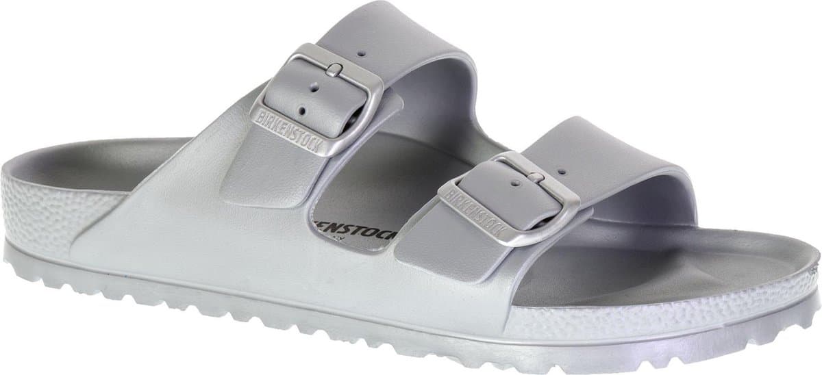 Birkenstock Arizona Eva - Slippers - Metallic Silver - Smal - Maat 40