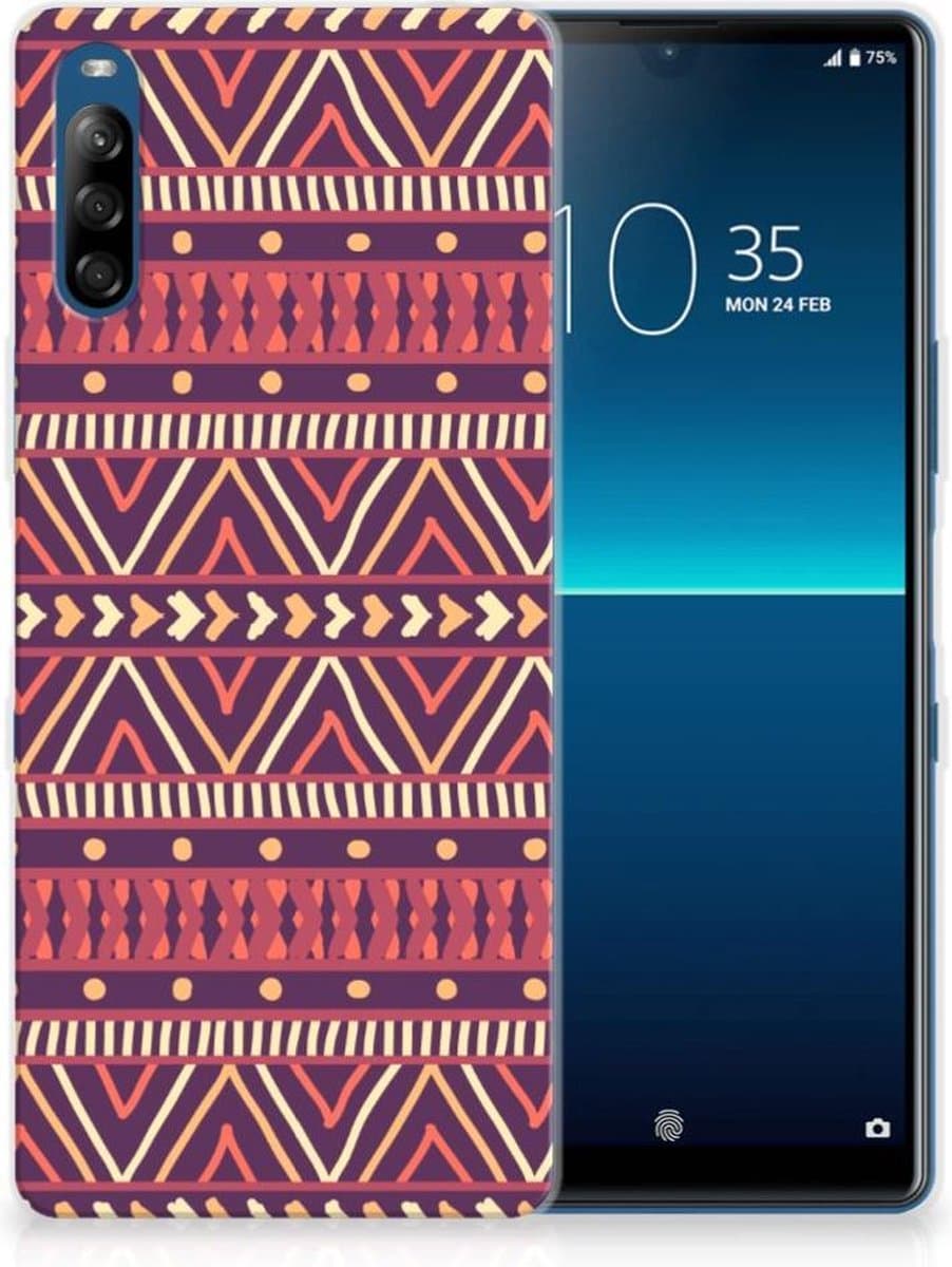 Sony Xperia L4 TPU bumper Aztec Paars