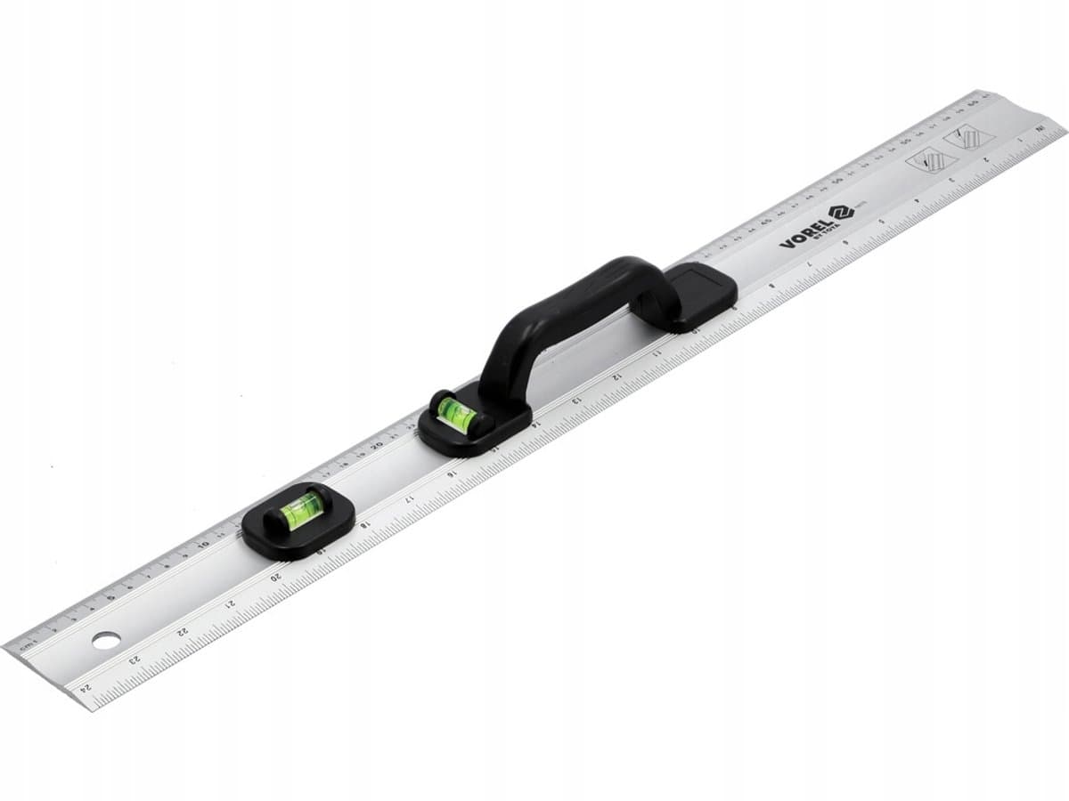 Vorel Aluminium Liniaal met Waterpas - 600 mm
