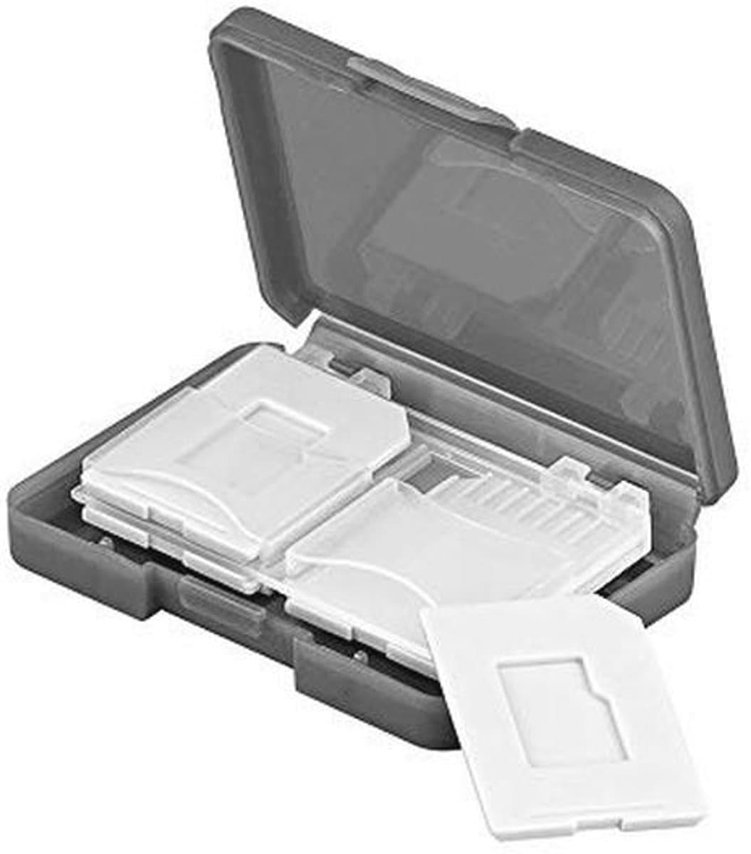 Geheugenkaarten Transportbox voor 4 SD-kaarten - Compact en Schokbestendig