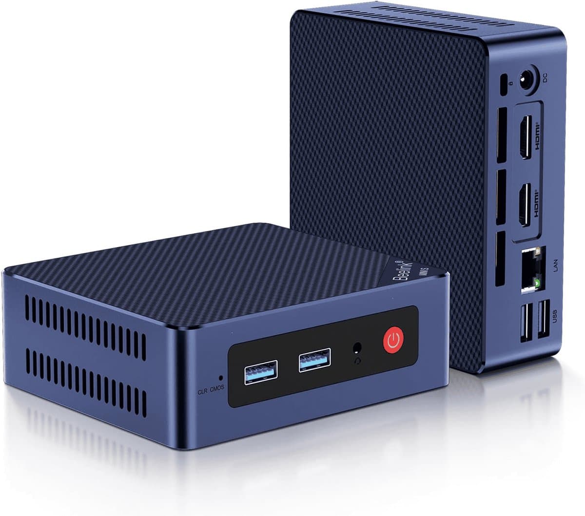 Beelink Mini S12 Pro Mini-PC,Intel 12e Generatie N100 (4C/4T,tot 3.4GHz),8GB DDR4,256GB SSD,Bureaubladcomputer met Ondersteuning voor Dubbele HDMI 4K@60Hz,WiFi 6,BT5.2,NAS,Lage Vermogensverbruik